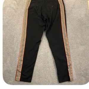 Burberry Black Chinos with Multicolor Stripe Side Tape